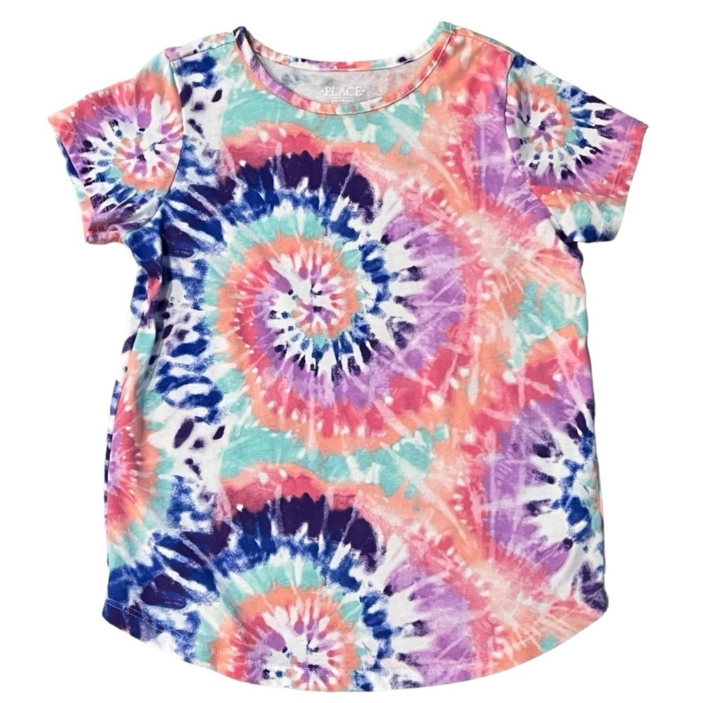 The Children’s Place Dynamic Lilac Tie Dye Short Sleeve Shirt Size XL 14
